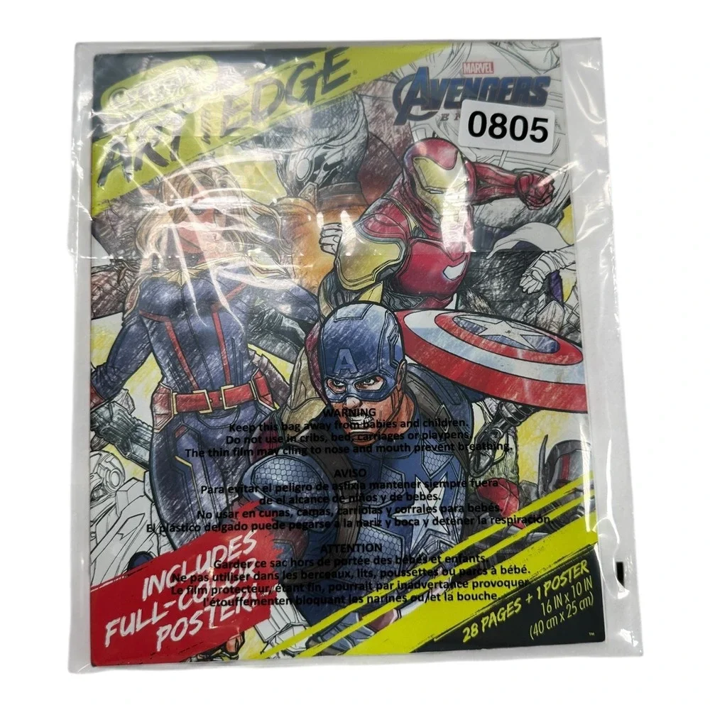 Crayola Art With Edge Avengers Endgame Coloring Book 28 Pages + Poster‎